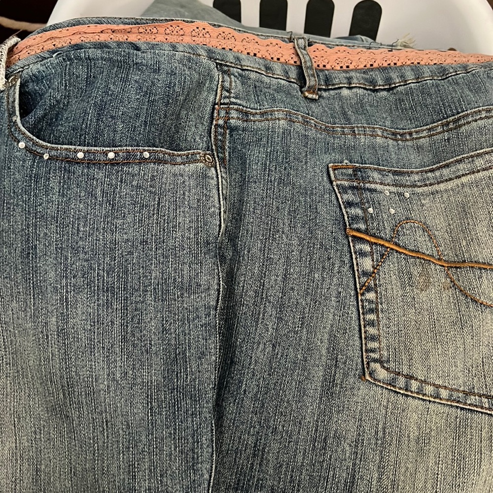 Denim with rhinestones